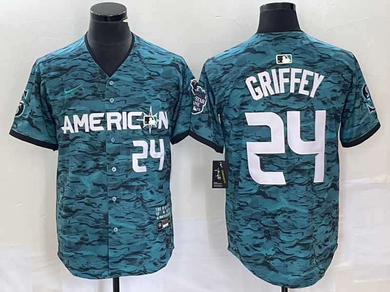 Men's Seattle Mariners #24 Ken Griffey Number Teal 2023 All Star Cool Base Stitched Jersey2,We sell and wholesale Men's Seattle Mariners #24 Ken Griffey Number Teal 2023 All Star Cool Base Stitched Jersey2 on line form chian!